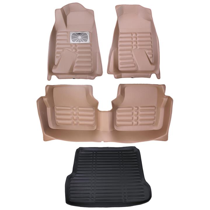 کفپوش سه بعدی خودرو  کد 42 مناسب برای پژو پارس به همراه کفپوش صندوق